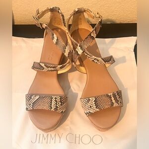 Jimmy Choo Wedge Sandal size 8 US or size 38 European- Brand New.